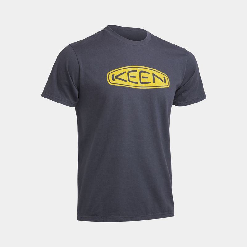Keen Topo Logo T-Shirts Herren Navy Sale QN8918BE